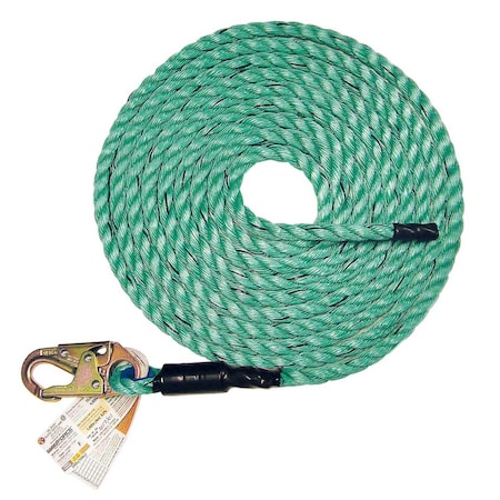 25ft. Maxima 5/8 3-Strand Lifeline W/Snaphook. Retail Box